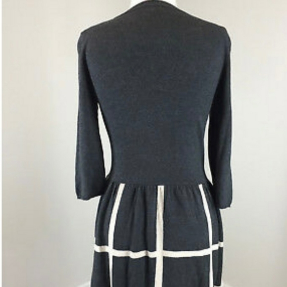 Daniel Cremieux, 3/4 sleeve Color-block Geometric Cotton Blend Dress Small - Picture 3 of 5